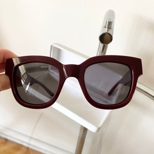 Sun Buddies Type 05 Burgundy Wayfarer Like New